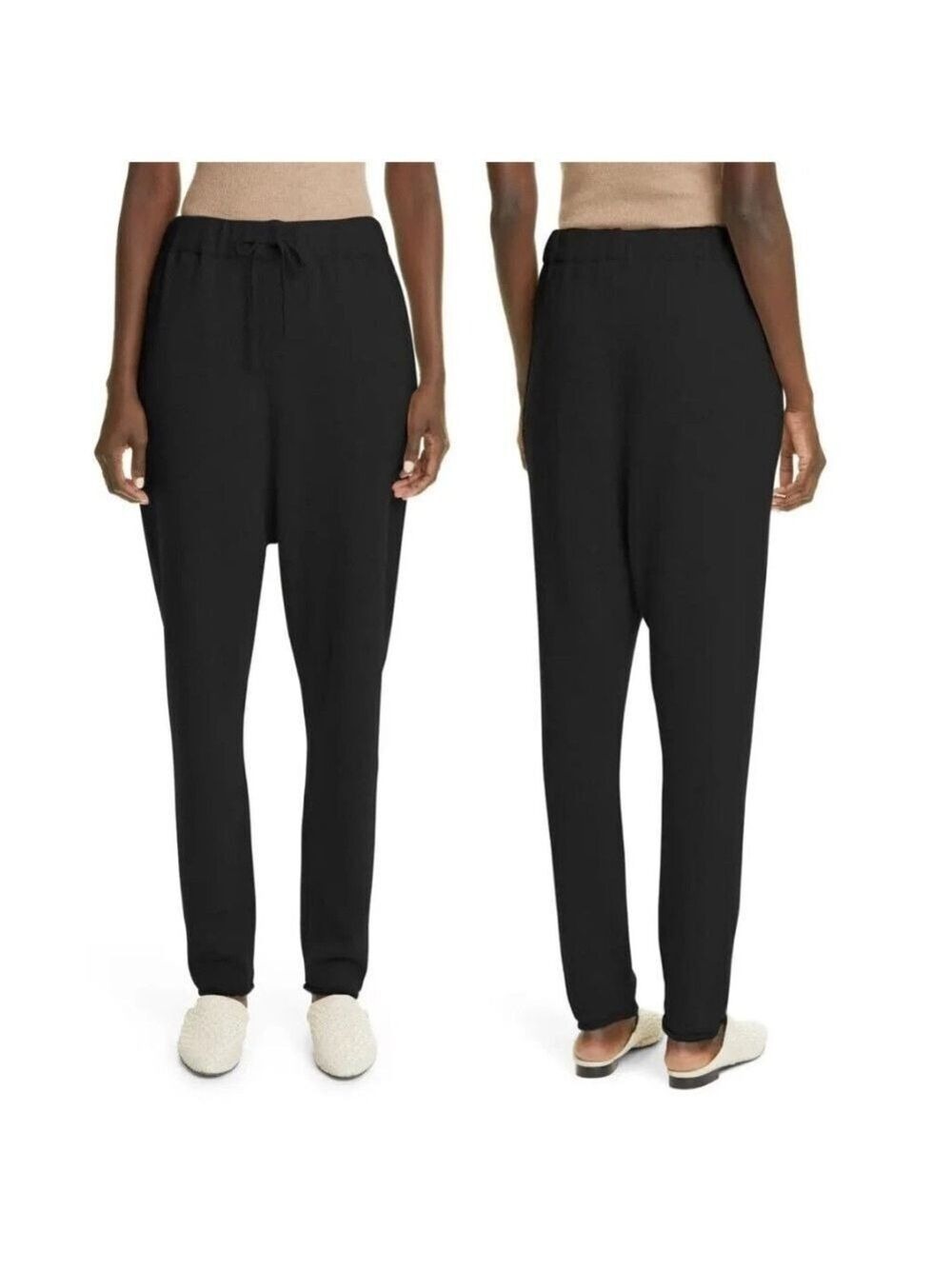 CO Essentials Pure Cashmere Joggers Pockets Black size XL